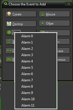 Alarm(s): The alarm event is split into 12 sub events, one for each of the possible alarms that can be set in an instance. But what is an alarm?