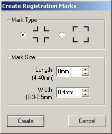 2 Click [Create Registration Mark] button.