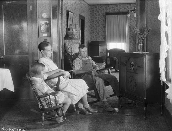 For much of this era, the radio itself held an honored place in the center of the home.
