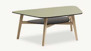 Alternatively, you could combine a base in solid wood with a table top in one of