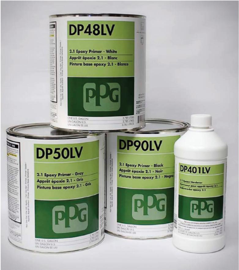 Low VOC Epoxy Primer is available in 3 colors - DP48LV White, DP50LV Gray and DP90LV Black - that can be blended together to achieve the full range of gray shades, G1-G7.