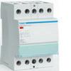 Contactors and override contactors Description Contactors For the remote switching and control of power circuits (25A63A AC) Override contactors allows : permanent ON permanent OFF Technical data The