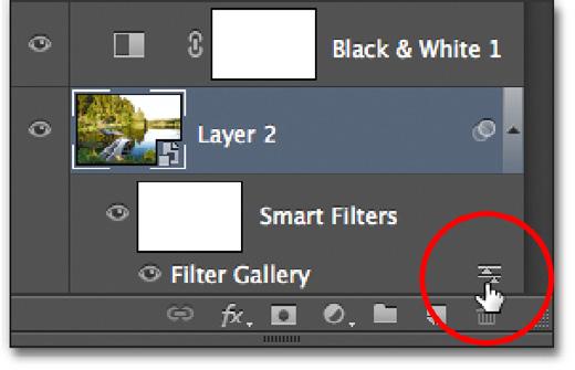 Click it once to hide the filter effects and view the original image in the preview area, then click it again to turn the filter back on The filter visibility icon below the sliders.