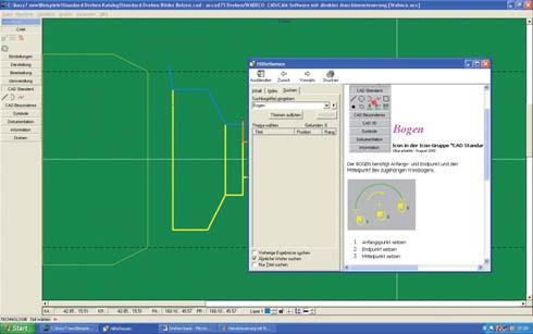 Automatical creation of CNC programs on the basis of a designed contour according to DIN 66025.