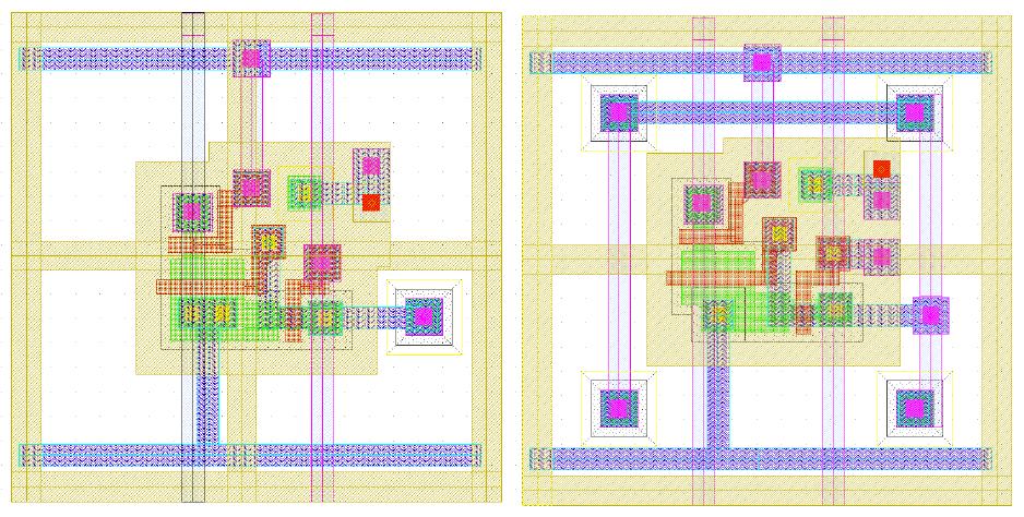 MIMOSA Pixel Layout 1-diode pixel 4-diode