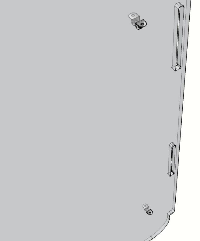 Note that in this case an angle bracket is bolted onto both sides of the sheet as shown.
