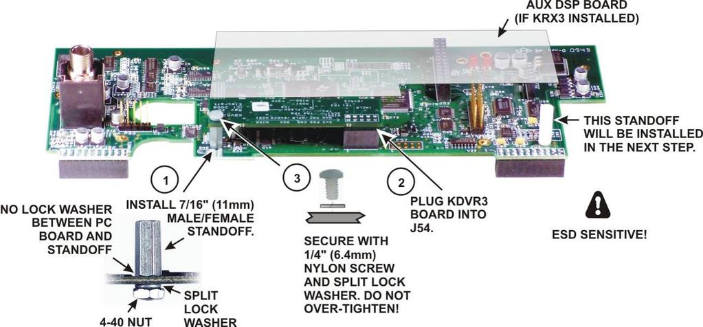 Be sure you don t push it so far its leads might touch the solder pads for other components on the board. Figure 25. Positioning R3 on the Front Panel Board.