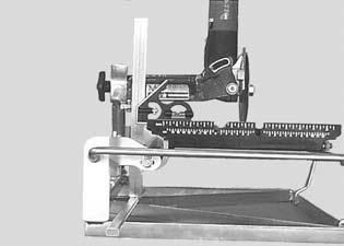 until Resting on Guide Bar side of Movable Cutting Table, Height Determination Place