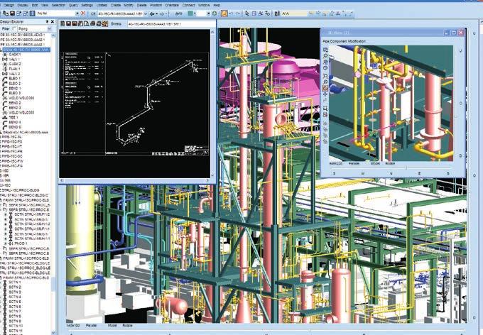 Using PDMS, the logical model of a plant can be quickly and efficiently modelled into a full 3D design layout, where suitability and fit can all be tested in a virtual world, and the list of