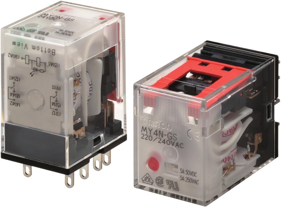 Miniature Power Relays CSM DS_E 1 Mechanical Indicators Added as a Standard Feature to Our Bestselling MY General-purpose Relays Reduces wiring work by % when combined with the PYF-PU Push-In Plus