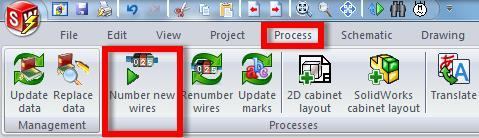 Adding Wire Numbers SolidWorks Electrical can be configured to a