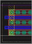 2-input NAND gate layer-2 aluminum metal (2.5 V) (yellow) PMOS source (2.