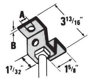 Beam Fittings U577 Clevis and Swing Connector U576 Hanger Clevis U579 Ceiling Flange U577-1/2 1/2 69 For use with wood