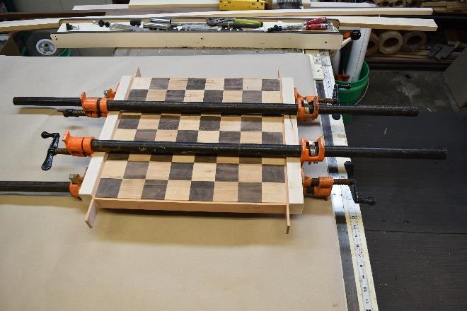 Surfacing the playing field: Playing Field Trim: Put the chess board field it in your CNC machine as flat