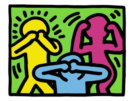Keith Haring was very much interested in the social issues of his day.