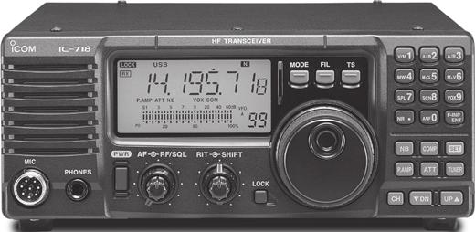 The reliable IC-718 is proof that HF amateur operating does not need to be complicated. 9.67 x 3.8 x 9.5 inches 8.4 lbs. List 838.