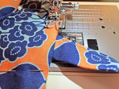 Go slowly to keep your stitching smooth, especially as you stitch up and