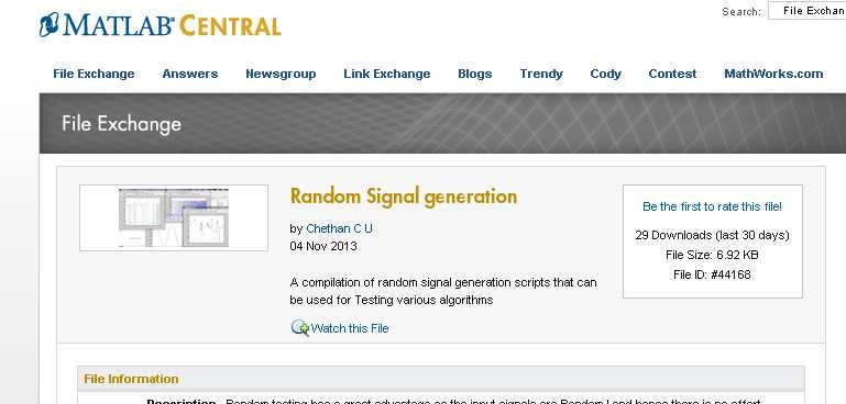 Random Signal Generation Random Signal