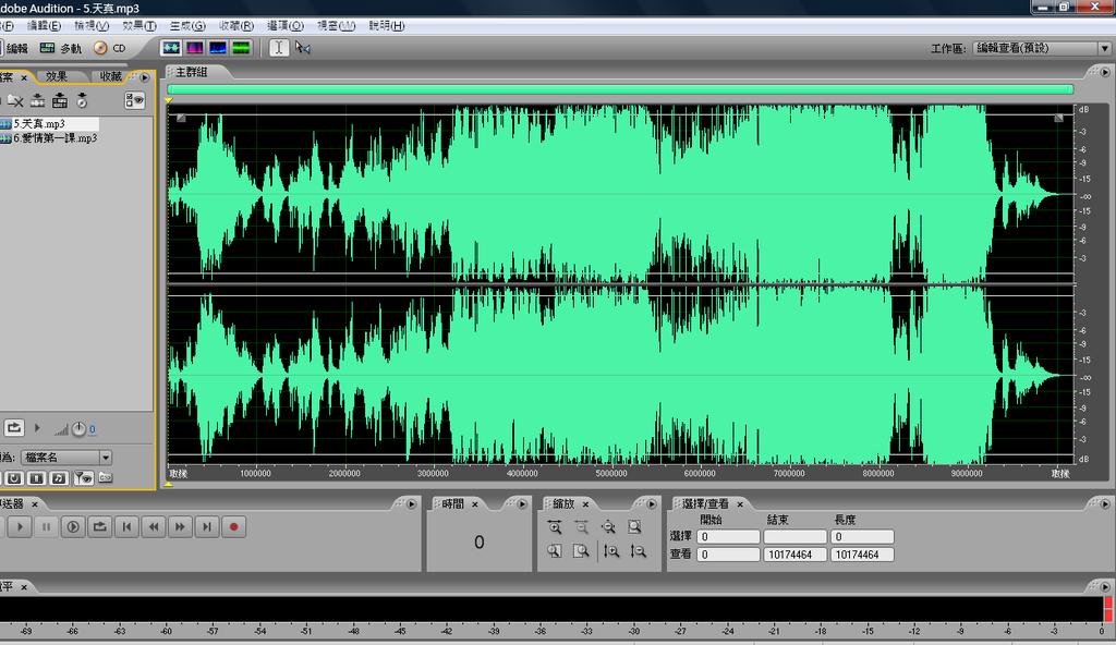 Waveform View In digital audio processing programs, you often have a choice
