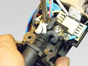 NOTE: The white and black wires can be placed under either power contact screw but normally the white wire is connected to the right screw.