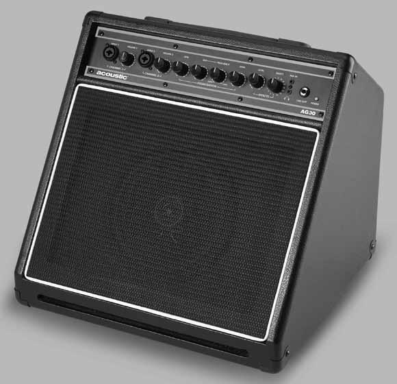 AG30 USER S MANUAL 30 WATT acoustic performance AMP CABINET features 4 5 6 3 2 1 1 Heavy-Weight Cloth Grill 4 Rugged & Comfortable Handle 2 3 Heavy-Duty
