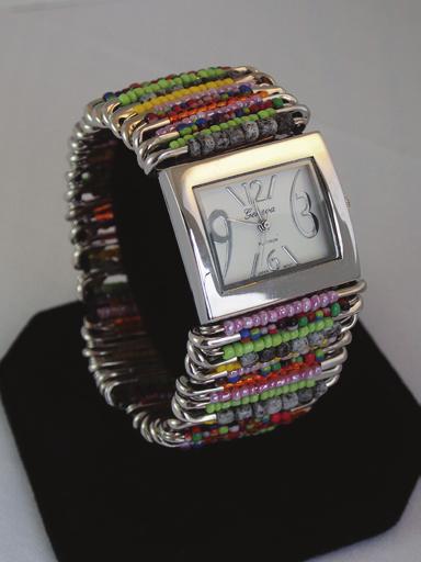 Safety pin watch The ingenious design of this stretch watch just tickles our customers!
