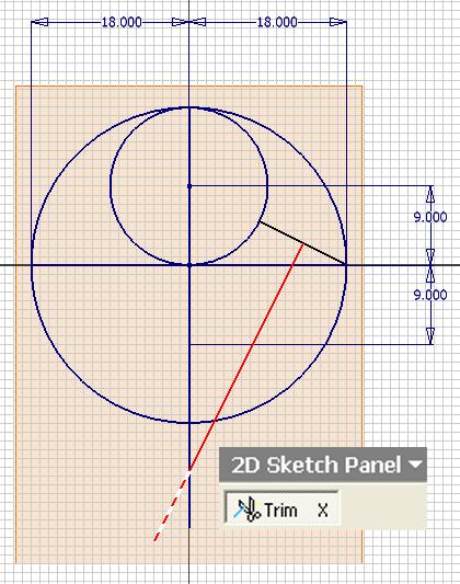 then click-select the top minor radius line (Figure 1H- 3P); click the OK button in the tool s dialog window to create the mirrored line (Figure 1H-3Q).