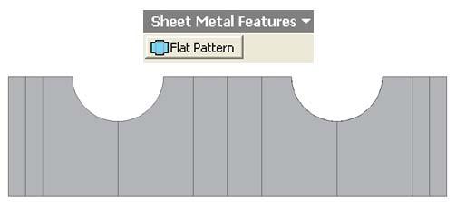 Figure 1H-5K: Switching to the Sheet Metal Features.