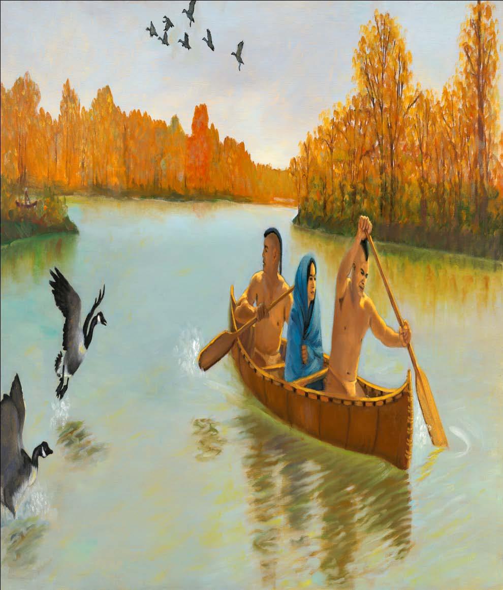 Kateri is Taken to the Sault Mission by Canoe - 1677 Father de Lamberville feared for Kateri's safety, and even for her life.