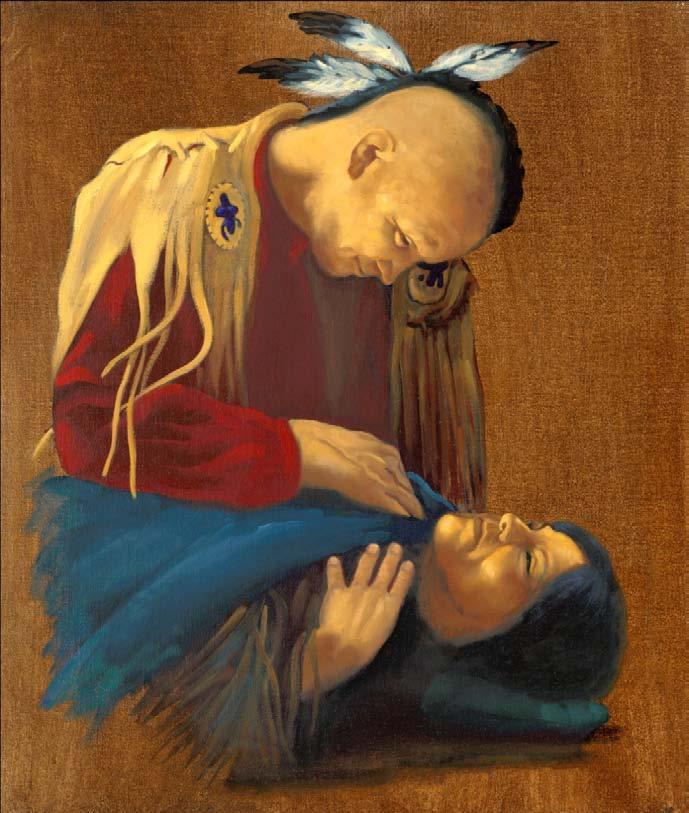 Miracle of the Blue Blanket 1683 Hot Ashes, the Oneida Chief who assisted with Kateri's escape to New France, received