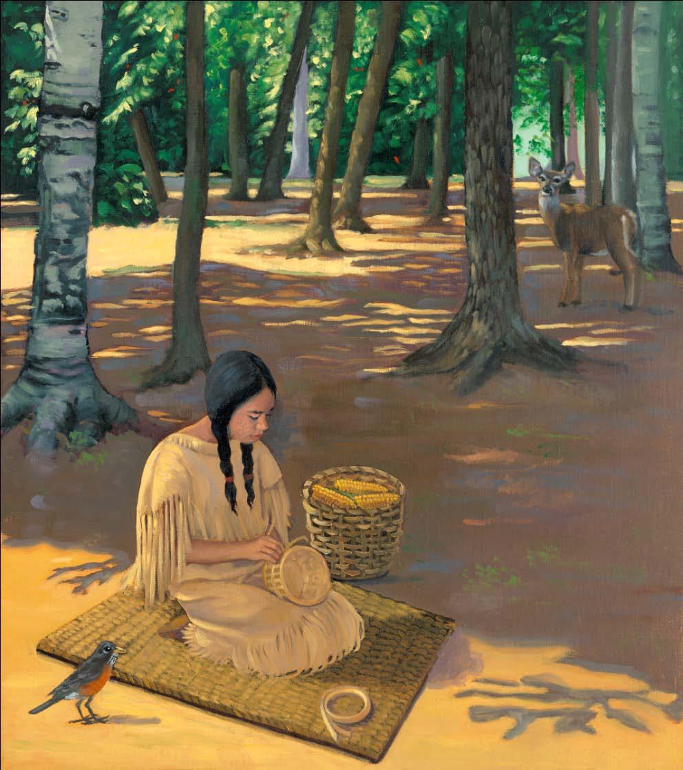 Tekakwitha Working on Crafts - 1666 Rather than playing like other children, Kateri isolated herself and enjoyed working