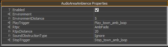 om the exterior of the shape. f. Once you are done, the AudioAreaAmbience Properties should look like this: g.