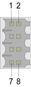 X4: Incremental encoder Pin Function 1 A- 2 A+ 3 B- 4 B+ 5