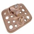 #A60A - Same as above only in aluminum. Wt..28 lb. ea. #60B - Bronze Flat Surface Point Base with 1/2 inside thread with clamp type fastener. Wt..64 lb.. ea. * #A60B - Same as above only in aluminum.