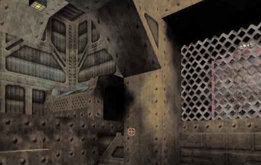 At the top of the stairs grab an ion pack. Go into the room to the right of the stairs and defeat the Mishima guards.