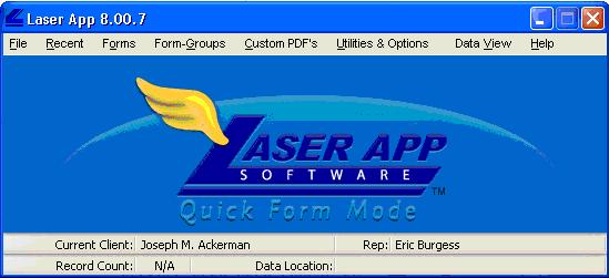 Working with Laser App Once all of the data is entered in the appropriate fields in CDS, begin completing the forms. To Open Laser App from CDS 1.