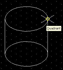 Command: _line Specify first point: (use the Quadrant Osnap of the lower isocircle) to pick the left-hand quadrant Tip: There are a number of ways to invoke osnaps, they are available from the Osnap