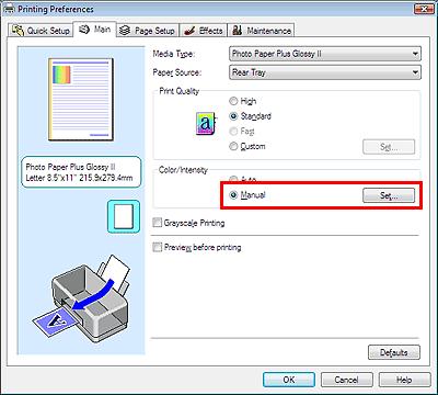 the Quality setting would be '1'. 2. Opening the Print Settings Screen of the Printer Driver (1) Select the 'Print' command from the application menu. Example: Click File > Print.