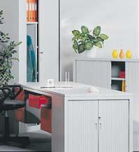 Cabinet Sbm 701 has the same height as desk, it allows to extend the working place, and it helps in keeping documents.