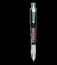 PENS Aura Metal MYRA Metal Metal retractable ballpoint pen with a metal clip with a matt finish. Black ink refill.