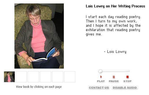 from Lois Lowry about poetry and the