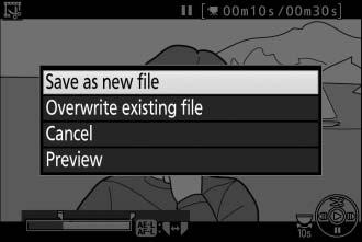 8 Save the copy. Highlight Save as new file and press J to save the copy to a new file.