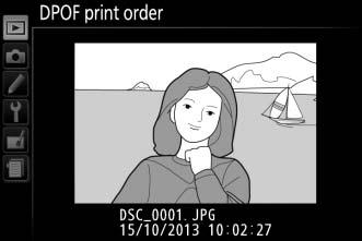 Creating a DPOF Print Order: Print Set The DPOF print order option in the playback menu is used to create digital print orders for PictBridge-compatible printers and devices that support DPOF.
