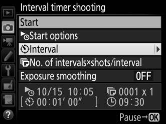 To start shooting at a chosen date and time, select Choose start day and start time,