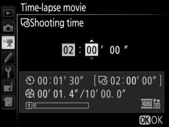 To choose the total shooting time: Choose an interval longer than the