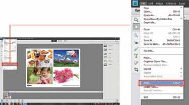 Photoshop Elements, go to In the print window, choose your printer under Select Matching tab.
