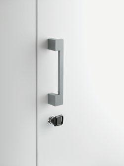 Integrated lock with hinged key;