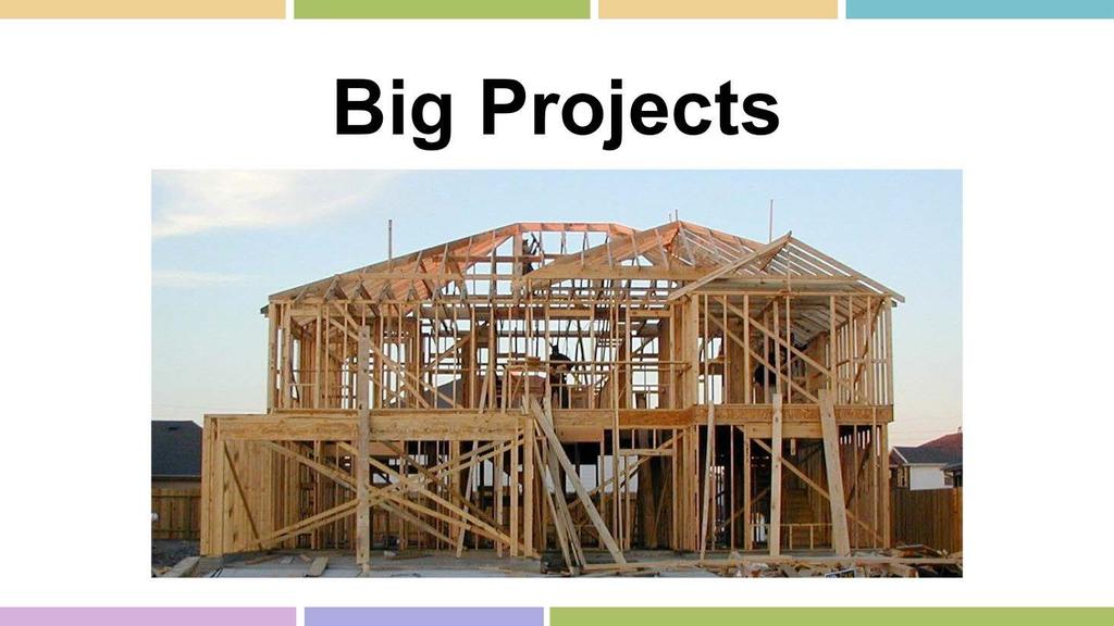 Here are some tips specifically about bigger projects, or even little ones that are stressing you out. The #1 thing you need to do is look at these projects or tasks and break them into little pieces.