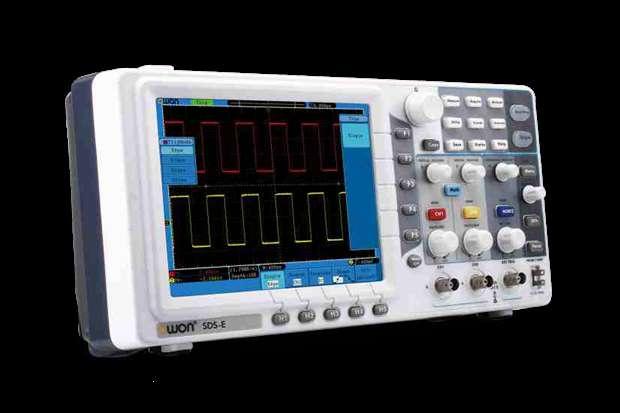 SDS-E Series 2G economical type digital storage oscilloscope + Bandwidth : 30MHz - 125MHz + Sample rate : 500MS/s - 1GS/s + Ultra-thin body + 8 inch high resolution LCD + Pass / Fail function + SCPI,