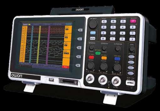 Series Mixed LA - Oscilloscope + 2 in 1 (DSO + LA) + 8 inch color LCD + USB data transmission supported + 20 automated measurements Digital Storage Oscilloscope + Bandwidth : 60MHz - 200MHz + Sample